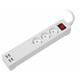 Transmedia Smart 3-way power strip with 4 USB charging ports (total 5V 2,1A) TRN-NW10-L