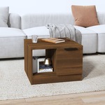Stolić za kavu Smeđa hrasta 50x50x36 cm konstruirano drvo