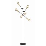 TRIO 406700632 | Cross-TR Trio podna svjetiljka 165cm elementi koji se mogu okretati 6x E27 crno, zlatno