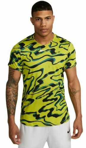 Muška majica Nike Court Dri-Fit Advantage Printed Top - bright cactus/white