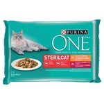 Purina ONE Sterilcat suha hrana za mačke s piletinom i govedinom 12 x (4 x 85 g)