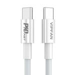 USB-C na USB-C kabel Vipfan P02, 1m (bijeli)