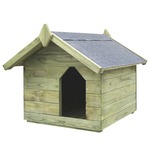 vidaXL Vrtna kućica za pse od impregnirane borovine s pomičnim krovom FSC