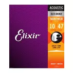 ELIXIR 10-47 NANOWEB BR, žice za akustičnu gitaru