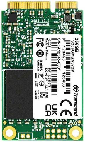 Transcend MSA372M 256 GB unutarnji mSATA SSD SATA III maloprodaja TS256GMSA372M