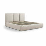 Bež tapecirani bračni krevet s prostorom za odlaganje s podnicom 140x200 cm Brody – Mazzini Beds