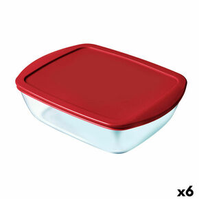 Hermetička Kutija za Ručak Pyrex Cook &amp; store Crvena Staklo (400 ml) (6 kom.)