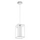 EGLO 94377 | Loncino-1 Eglo visilice svjetiljka 1x E27 krom, bijelo, prozirna