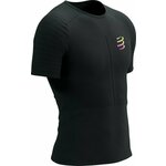 Compressport Racing SS Tshirt M Black/Safety Yellow M Majica za trčanje s kratkim rukavom