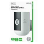 DELTACO SMART HOME Wifi Kamera VANJSKA na baterije ili struju, IP54 Certifikat, 2MP BIJELA