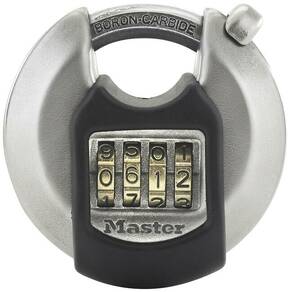 Master Lock disk kombinirana brava od nehrđajućeg čelika M40EURDNUM Master Lock P23615 lokot srebrna