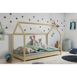 Dječji drveni krevet BELLA - svijetlo drvo- 180*80