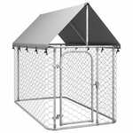 vidaXL Vanjski kavez za pse s krovom 200 x 100 x 150 cm