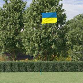 VidaXL Ukrajinska zastava i jarbol 5