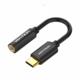 Vention Type-C to 3.5mm Audio Cable 0.1M Black Metal Type VEN-CFIBA VEN-CFIBA
