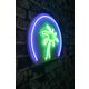 Ukrasna plastična LED rasvjeta, Palm Tree - Blue, Green