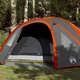 vidaXL Šator za 4 osobe sivo-narančasti 300 x 250 x 132 cm taft 185T
