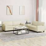 vidaXL 2-dijelni set sofa krem od umjetne kože