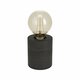 EGLO 900334 | Turialdo-1 Eglo stolna svjetiljka 10cm sa prekidačem na kablu 1x E27 crno