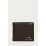 Polo Ralph Lauren Novčanik 'GLD FL BFC-WALLET-SMOOTH LEATHER' smeđa