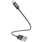 Hama USB kabel za punjenje USB 2.0 Apple Lightning utikač, USB-A utikač 0.2 m crna 00201578