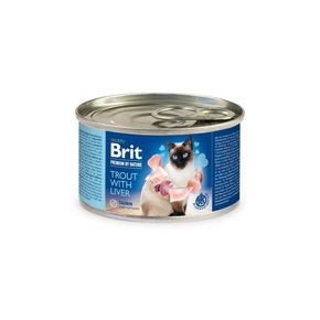 Brit Premium by Nature Cat - Trout with Liver 24 x 200 g