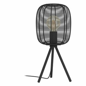 EGLO 43967 | Rinroe Eglo stolna svjetiljka 44cm sa prekidačem na kablu 1x E27 crno