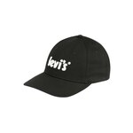 Pamučna kapa Levi's boja crna - crna. Kapa s šiltom u stilu baseball iz kolekcije Levi's. Model izrađen od materijala s aplikacijom.