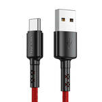 USB na USB-C kabel Vipfan X02, 3A, 1.8m (crveni)