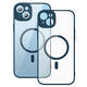 Baseus Frame Transparent Magnetic Case and Tempered Glass set za iPhone 14 (plavi)