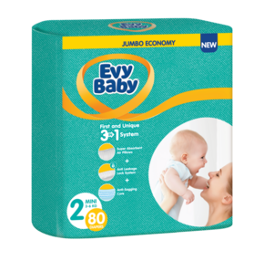 Evy Baby Jednokratne pelene 3 u 1 sistem Jumbo