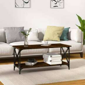 Stolić za kavu boja hrasta 100x45x45 cm od drva i željeza
