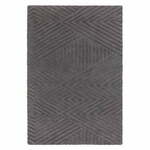 Antracitno sivi vuneni tepih 120x170 cm Hague – Asiatic Carpets
