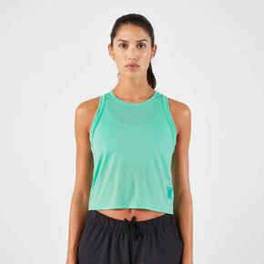 Kratka majica bez rukava za trčanje ženska Kiprun Run 500 zelena
