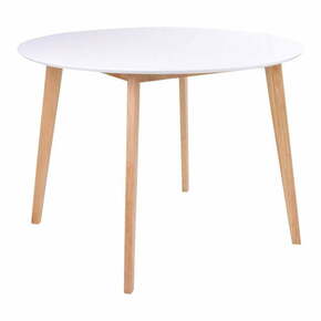 Blagovaonski stol s okruglom bijelom pločom loomi.design Vojens