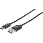 Manhattan USB kabel USB 2.0 USB-A utikač, USB-C™ utikač 50.00 cm crna 354912