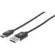 Manhattan USB kabel USB 2.0 USB-A utikač, USB-C™ utikač 50.00 cm crna 354912