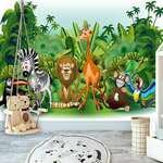 Samoljepljiva foto tapeta - Jungle Animals 245x175
