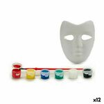 Craft Set Mask White Plastic (12 Units)