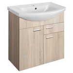 AQUALINE ZOJA Kupaonska Viseća Komoda 72x74x34 cm, Platina Hrast