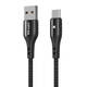 USB to USB-C cable Vipfan Colorful X13, 3A, 1.2m (black)