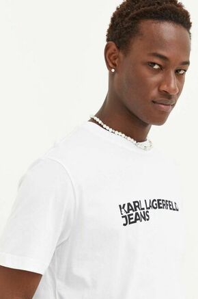 Pamučna majica Karl Lagerfeld Jeans boja: bijela