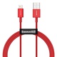 Baseus Superior Series kabel USB na iP 2.4A 1m (crveni) (paket od 5 komada)