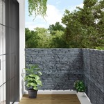 vidaXL Vrtni zaslon za privatnost sivi kamenog izgleda 500x120 cm PVC