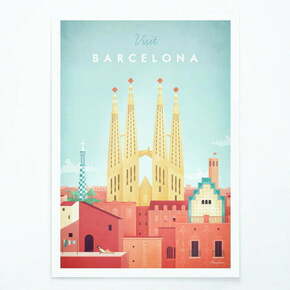Poster Travelposter Barcelona