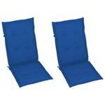 Jastuci za vrtne stolice 2 kom plavi 120 x 50 x 3 cm od tkanine