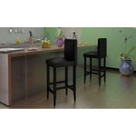 vidaXL Set od 6 modernih barskih stolica eko kože crni