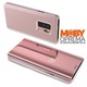 Samsung A8 plus roza clear view standing cover preklopna torbica