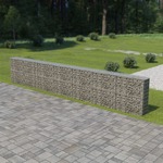 vidaXL Gabionski zid s poklopcima od pocinčanog čelika 600 x 30 x 100 cm