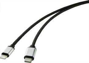 Renkforce mobitel priključni kabel [1x muški konektor USB-C™ - 1x muški konektor Apple dock lightning] 1.00 m crna